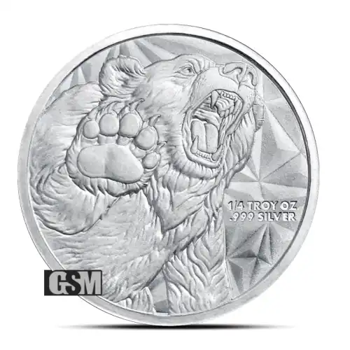1/4 oz Bull and Bear Silver Round (GSM)