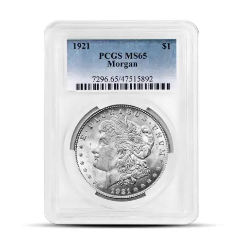 1921 Morgan Silver Dollar (MS65, PCGS)