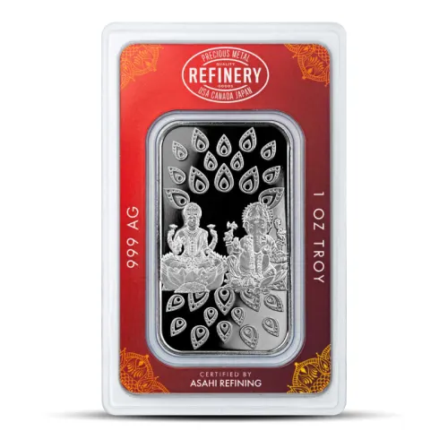 1 oz Asahi Diwali Silver Bar