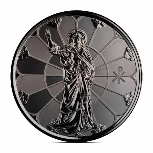 2022 1 oz Jesus Collection Light of Christ Black Rhodium Silver Coin