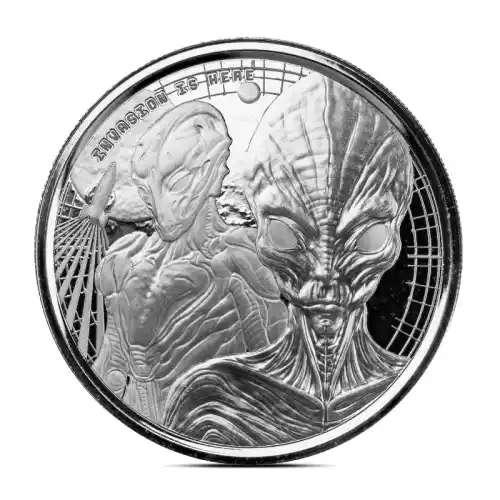 2023 1 oz Ghana Alien Silver Coin