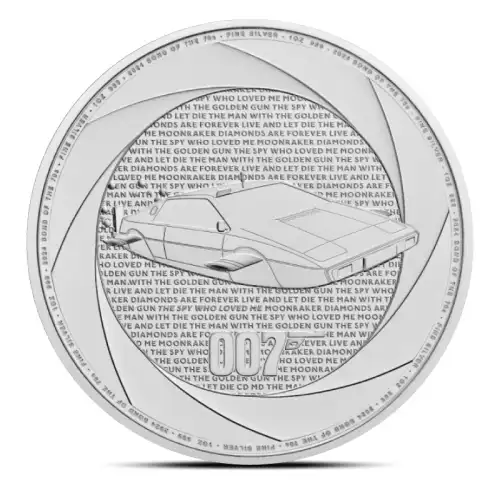 2024 1 oz British James Bond Of The 70's Silver Coin (BU)