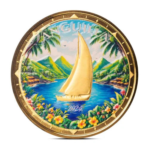 2024 1 oz EC8 Anguilla Regatta Gold Coin (Colored)