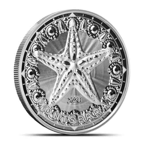 2024 1 oz EC8 Montserrat Starfish Silver Coin