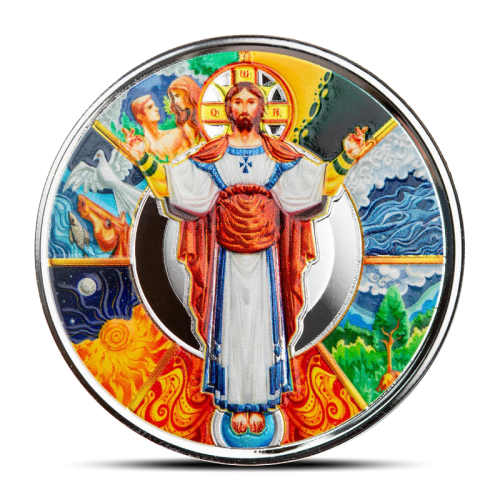 2024 1 oz Jesus Collection The Creator Silver Coin (Colored)