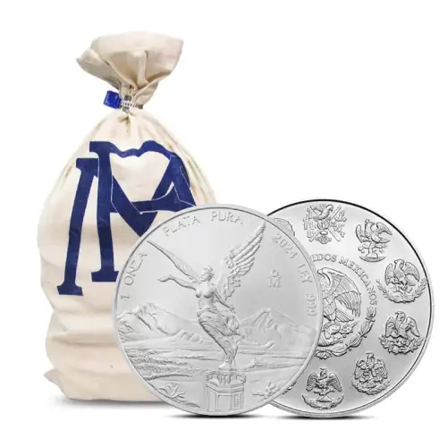 2024 1 oz Mexican Libertad Silver Coin (BU, Mint Bag of 450)