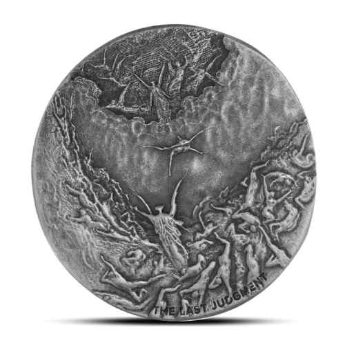 2024 2 oz Biblical Series The Last Judgement Antiqued Silver Coin