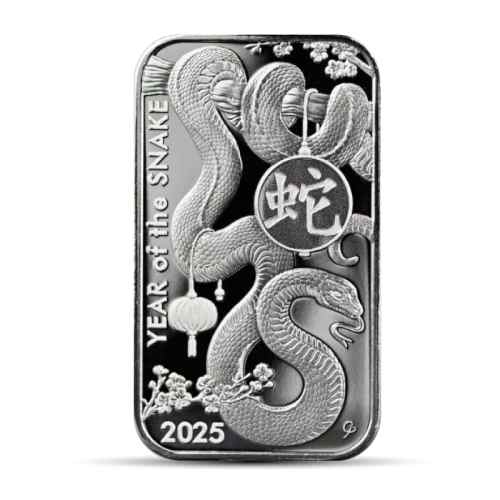 2025 1 oz Asahi Lunar Snake Silver Bar (No Assay)