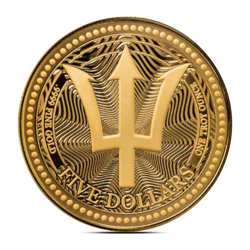 2025 1 oz Barbados Trident Gold Coin