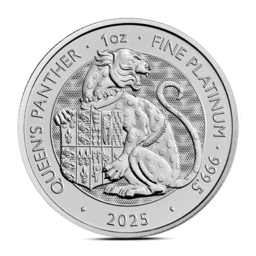 2025 1 oz British Tudor Beasts: Panther Platinum Coin (BU)