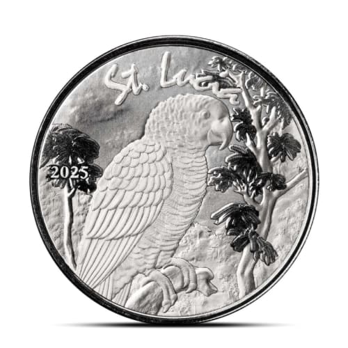 2024 1 oz EC8 St. Lucia Flamingos Silver Coin