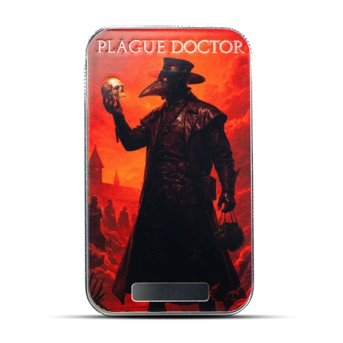 2025 1 oz Monster Collection Plague Doctor Colorized Silver Bar (Limited Edition)