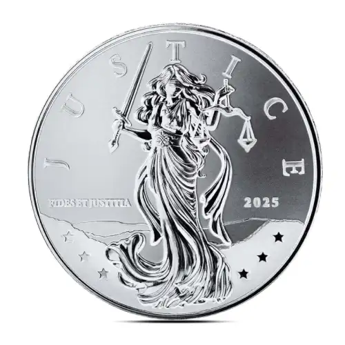 2025 1 oz Niue Lady Justice Silver Coin