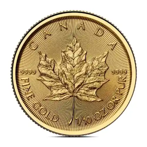 2025 1/10 oz Canadian Maple Leaf Gold Coin (BU)