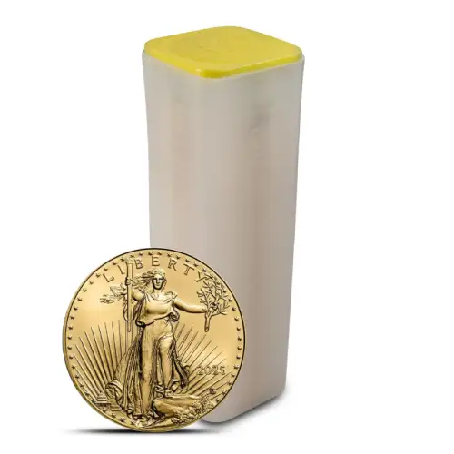 2025 1/2 oz American Gold Eagle Tube (40 Coins, BU)
