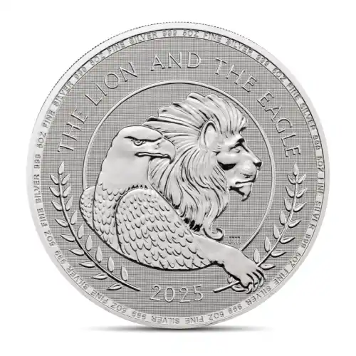 2025 5 oz British Lion and American Eagle Silver Coin (BU)