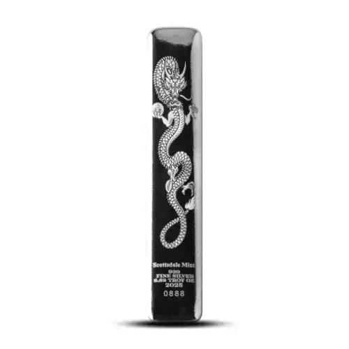 2025 Lucky Dragon 8.88 oz Cast Silver Bar