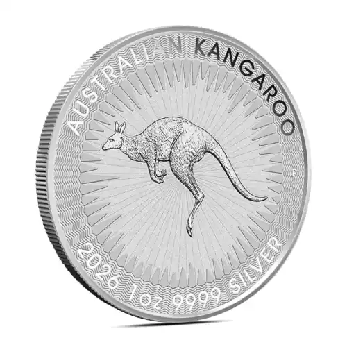 2026 1 oz Australian Kangaroo Silver Tube (25 Coins, BU)