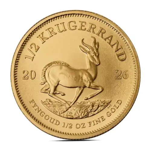 2026 1/2 oz South African Krugerrand Gold Coin (BU)