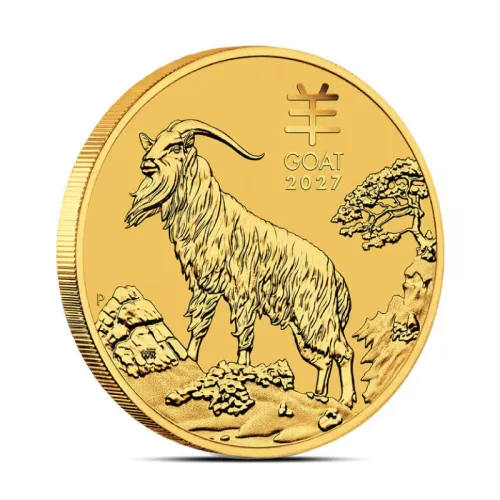 2027 1 oz Perth Lunar Year of the Goat Gold Coin (BU)