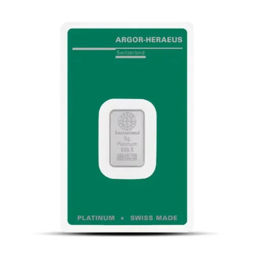 5 Gram Argor Heraeus Platinum Bar