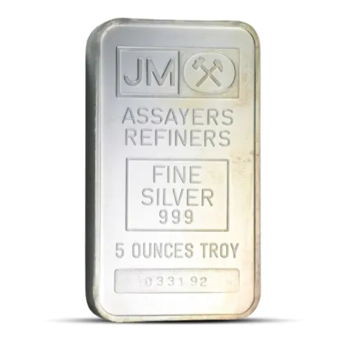 5 oz Johnson Matthey Silver Bar