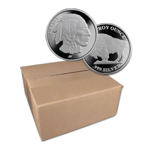 1 oz Asahi Buffalo Design Silver Round Proof (Box of 500)