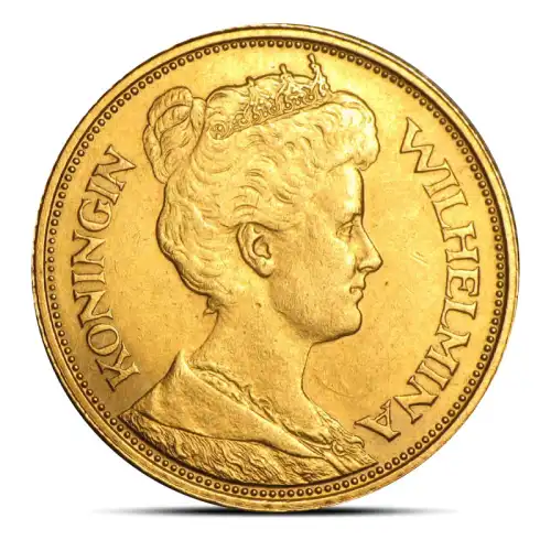 Netherlands 5 Guilder Gold Coin (Avg. Circ)