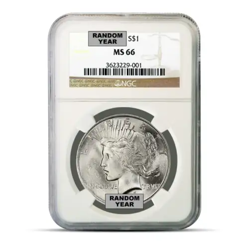 Silver Peace Dollar (MS66, NGC, Random)