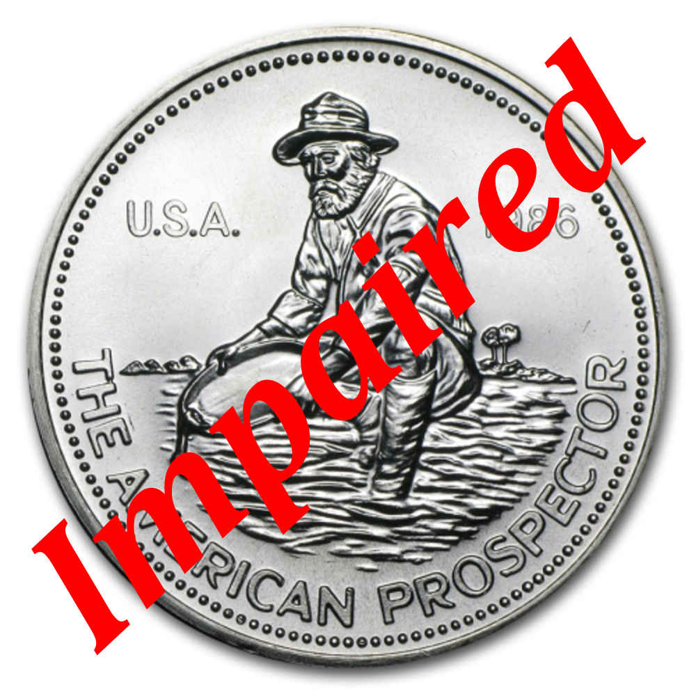 Silver - 1 oz Engelhard Prospector Round *Spotted