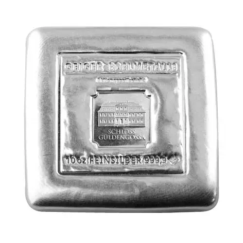 Silver 10 oz Geiger Edelmetalle Cast Bar