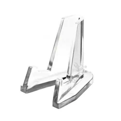Small Display Stand Deluxe Easels with 1/4" Shelf (CLEAR)