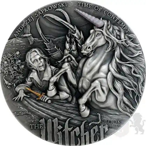 2022 The Witcher: Time of Contempt 2 oz Silver Antique High-Relief