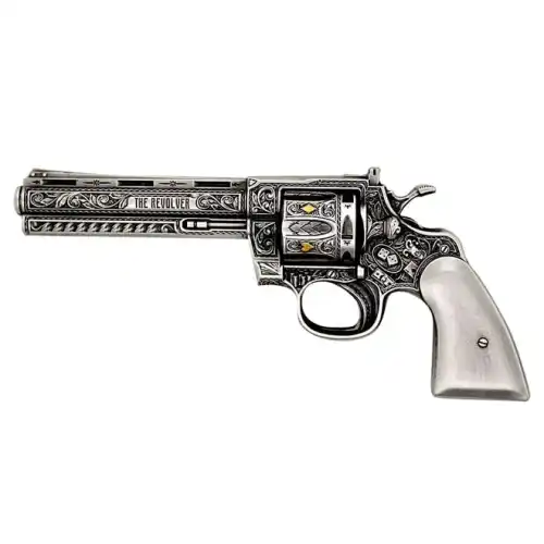 2023 Chad 2 oz Silver Revolver Gun Shaped Coin