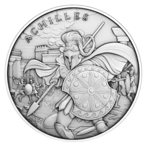 Silver 1 oz Legendary Warriors: Julius Caesar Round BU