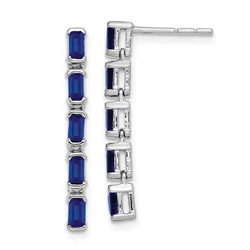 white-gold-sapphire-5-stone-dangle-earrings