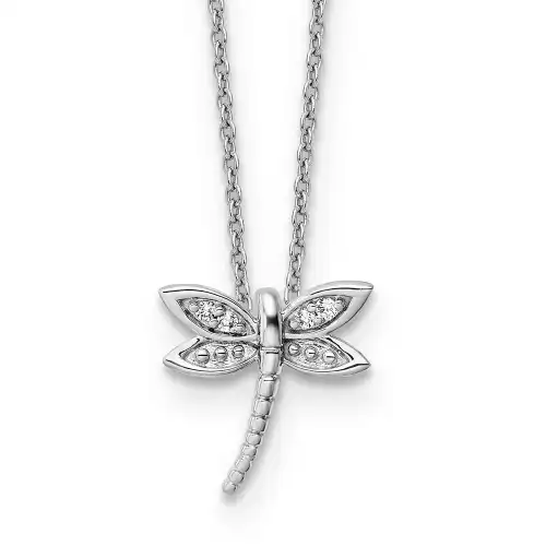 white-ice-sterling-silver-rhodium-plated-18-inch-diamond-dragonfly-necklace-with-2-inch-extender