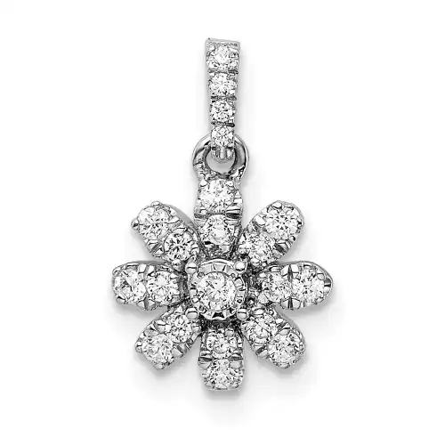 14k-white-gold-polished-diamond-flower-pendant