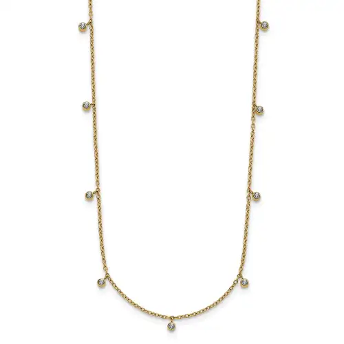 chisel-stainless-steel-polished-yellow-ip-plated-clear-crystal-17-5-inch-with-2-inch-extension-necklace