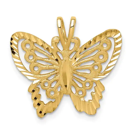 14k-brushed-diamond-cut-butterfly-pendant
