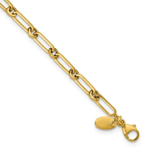 14k-polished-fancy-paperclip-link-bracelet