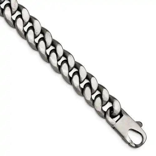 sterling-silver-ruthenium-antiqued-brushed-curb-link-bracelet