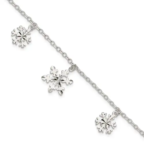 sterling-silver-diamond-cut-snowflake-bracelet