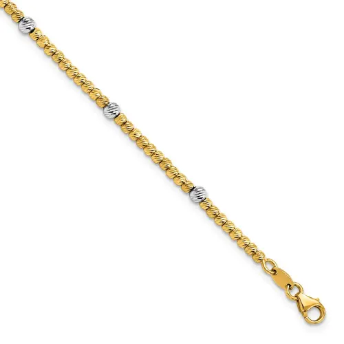 14k-two-tone-polished-d-c-beaded-bracelet