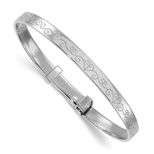 sterling-silver-rh-plated-heart-pattern-children-s-adjustable-bangle