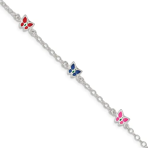 sterling-silver-multi-color-enamel-butterfly-w-1in-ext-children-s-bracele