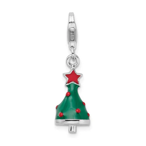 amore-la-vita-sterling-silver-rhodium-plated-polished-3-d-enameled-christmas-tree-charm-with-fancy-lobster-clasp