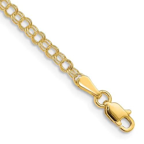 10k-3mm-solid-double-link-charm-bracelet
