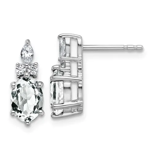 14k-white-gold-polished-diamond-and-white-topaz-twisted-post-earrings
