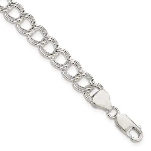 sterling-silver-7-75mm-solid-double-link-charm-bracelet